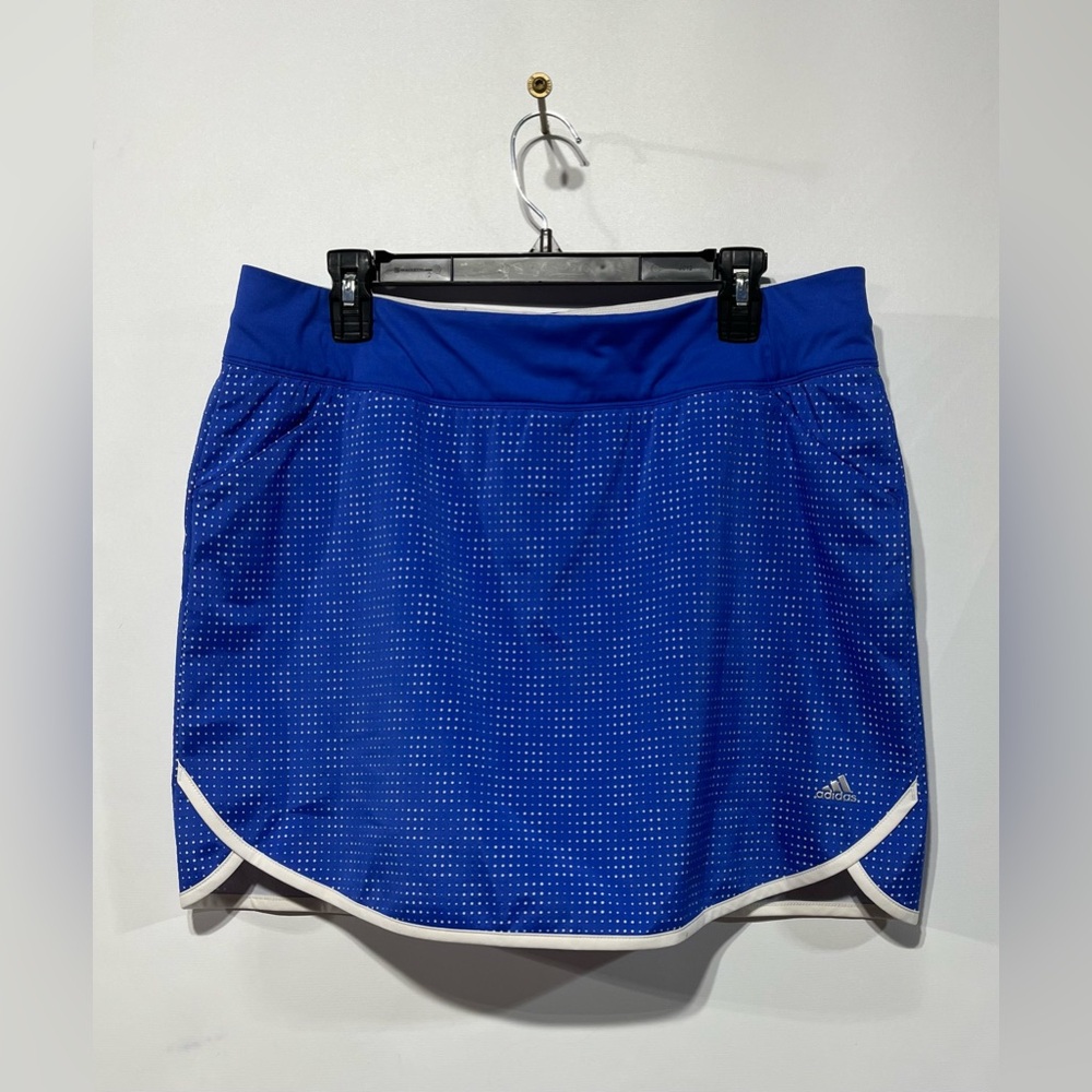 Adidas Blue Athletic Skirt/Skort with White Trim‎ Women’s Size Large